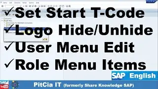 How Set Start T-Code, Hide Logo on Screen, Add Favorite, User Menu in SAP - English🤔 | 8
