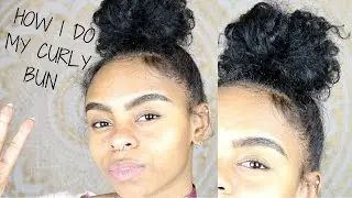 Easy Messy Bun for Short Curly Hair