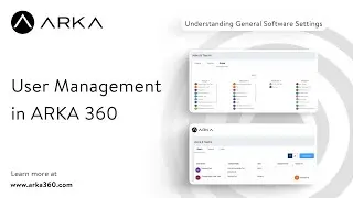 User Management in ARKA 360