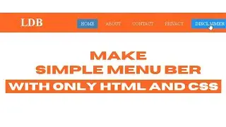 How to make Navigation Bar with HTML and CSS