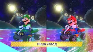 Mario Kart 8 Deluxe | 2 player (Luigi vs Mario) | 50 CC | Wave 3 Track