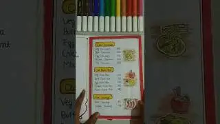 How to make menu card for school project (500k views)