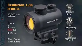 Vector Optics Centurion 1x30mm 3MOA Red Dot Sight 20,000 Hours Runtime SCRD-34