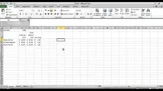 VAT calculations in Excel