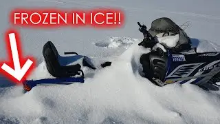 How to rescue snowmobile stuck in ice!