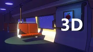 Blender 2D/3D Subway Scene - Stylized Textures & Lighting