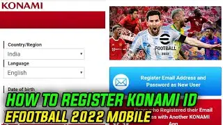 Register Konami Id eFootball 2023 Mobile | Tutorial