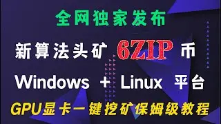 新算法頭礦6ZIP幣，GPU顯卡一鍵挖礦保姆級教程 | Windows + Linux 平臺教程