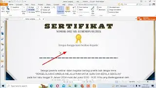Cara mudah memberi nama pada sertifikat kosong