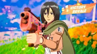 Mikasa Ackermann Skin Solo Win Full Gameplay Fortnite Chapter 4 Season 2 No Commentary PS5 Console