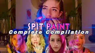 ASMR - Spit Painting Complete Compilation .. PART 1 💘🧃