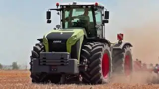 Claas Xerion 5000 beim Stoppelsturz | Horsch Tiger | Dalbo Walze