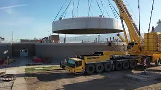 View of Digester Cover Placement at SLC WWTP