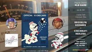 1957-Jul-28 • BKN/CIN • Brooklyn Dodgers vs Cincinnati Redlegs - Scully - Radio Broadcast