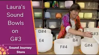 Laura's Crystal Singing Bowls to Match Her Gongs