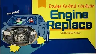 [KM] Dodge Grand Caravan 2012 Camshaft Bearing Failure, Replacing Engine Assy #dodge #shorts #engine