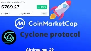 | 10$ Worth of cyclone protocol Coinmarketcap Airdrop claim | Airdrop No :- 29
