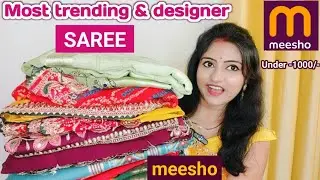Meesho trending georgette Saree Haul  | partywear special 
