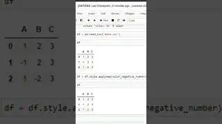 Python Pandas tip | CSS in pandas 😱😍😅 | Highlight all negative values in a dataframe 