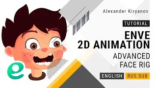Enve. 2d animation. Advanced character face rig.