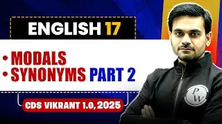 Modals and Synonyms, Part- 2 | English for CDS 1, 2025 | CDS Vikrant 1.0 2025🤩
