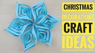 गिल्टर शीट से बनाए 3D स्टार क्रिसमस ट्री के लिए - tree decoration craft ideas