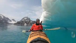 Kayaking in Greenland, got thirsty and drank from an iceberg.  Valli Sport