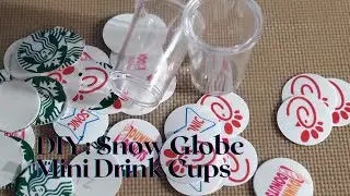 DIY: Snow Globe Mini Drink Cups made with glycerin and UV Resin