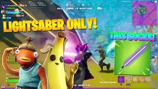 IMPOSSIBLE Lightsaber ONLY Challange! | (Fortnite Battle Royale)