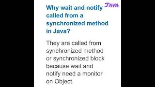 Why wait and notify called from a synchronized method in Java?