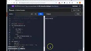 #37 Factorial of a number | Recursive function | Stack Implementation | C for beginners | Factorial