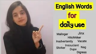 English Words for daily use with examples | English Vocabulary