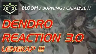 Dendro reaction 3.0 apa itu bloom catalyze burning ?!? cara trigger dendro reaction !!!