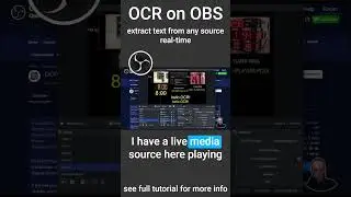 OBS OCR plugin Extract Text from any source! 