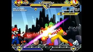 SK MUGEN - Mr. Funny & Robo-Mario vs Donald & Homer Kut Out