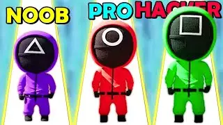 НУБ, ПРО, ХАКЕР - кто ты? Игра в Кальмара Squid Game 3D #shorts