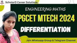 Differentiation - Engineering Maths | PGCET 2024 MTech Exam Prep #pgcet2024 #derivatives #pgcetmtech