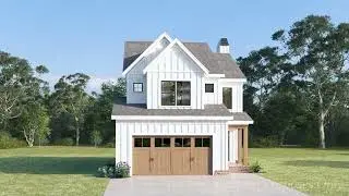 Exclusive Modern Farmhouse Plan 009-00411 | Open Floor Plan