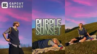 Preset Capcut Aesthetic || Sunset Purple Filter Viral Capcut