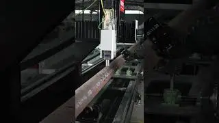 fiber laser pipe cutting machine for oil industry hole and slot cutting  #lasercuttingmachine