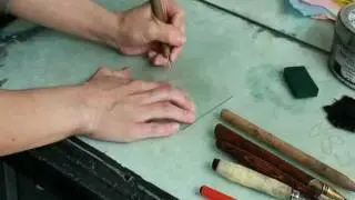 Dry Point Demo at Black Church Print Studio Dublin