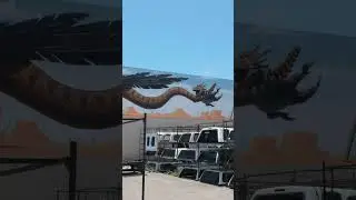 This fantastic roadrunner mural is 94 feet wide and was created by Joe Pagac.