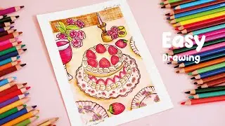 Draw with Me: Aesthetic Dessert Art Using Deli Colored Pencils | Episode #2
