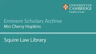 Eminent Scholars Archive: Mrs Cherry Hopkins