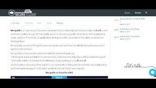 1  Click Ready Secured MongoDB on Windows 2016 Deploy on Azure , AWS and Google Cloud Platform.