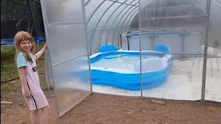 Бассейн в теплице, чтобы вода прогревалась в Беларуси Отличный результат