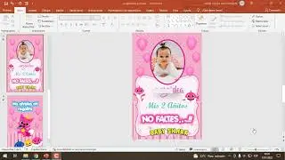 DESCARGAR INVITACION DIGITAL  EDITABLE DE BABY SHARK  POWER POINT
