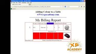 adding color table in html -  formatting table in html | table background color, font color