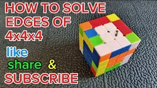 HOW TO SOLVE EDGES OF 4X4X4 #cubers #rubikstutorial #rubikscube