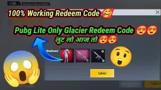 pubg lite glacier set redeem code today | pubg lite M4 glacier redeem code today 😲😍